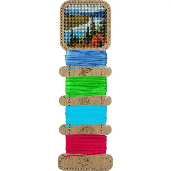 Wonderland Crafts Landscape Embroidery Blank Wood Organizer {7}
