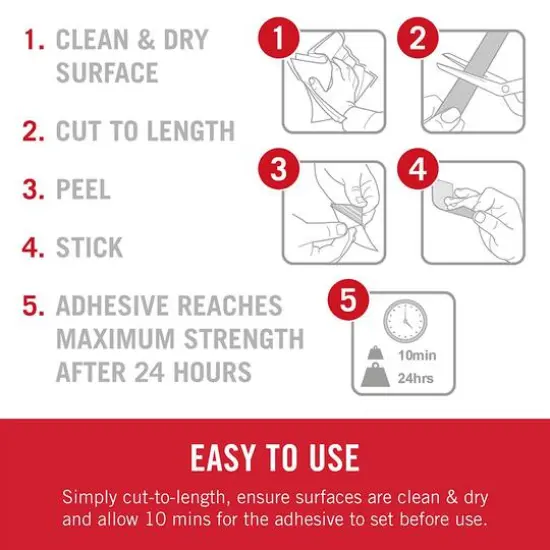 VELCRO&reg; Brand Sticky Back Tape, 5ft. White {10}