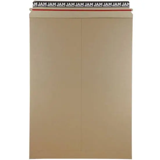 JAM Paper 13" x 18" Flat Photo Mailer Peel & Seal Closure Envelopes, 6ct. Brown Kraft {1}