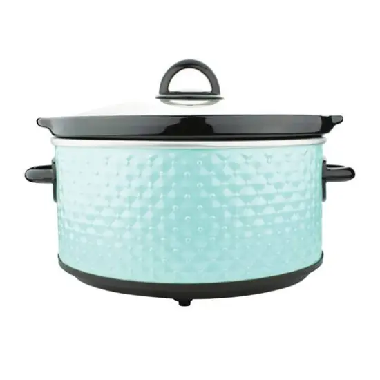 Brentwood Blue 3.5qt. Diamond-Pattern Slow Cooker {3}