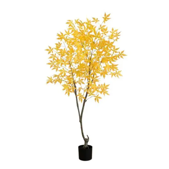 5ft. Yellow Autumn Maple Artificial Potted Tree {1}