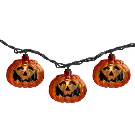10ct. Jack-O-Lantern Shaped Halloween Lights {3}