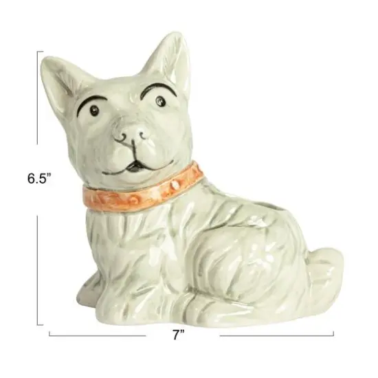 Hello Honey&reg; 7" Scotty Dog Stoneware Planter {11}