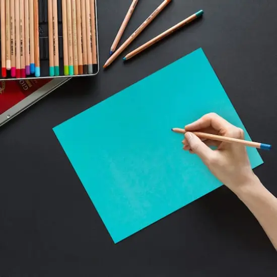 JAM Paper Brite Hue 8.5" x 11" 24lb. Recycled Colored Paper, 100 Sheets Blue {4}