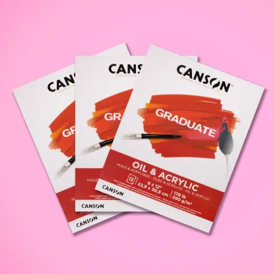 Canson&reg; Graduate Foldover Oil & Acrylic Pad, 9" x 12" {7}