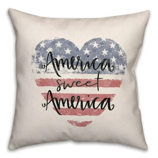 America Sweet America Throw Pillow {1}
