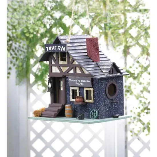 9'' Rustic Tavern Birdhouse  {3}