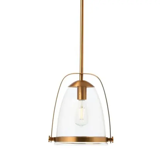 Hello Honey&reg; 5.7ft. Metal & Glass Ceiling Light Brushed Gold {1}