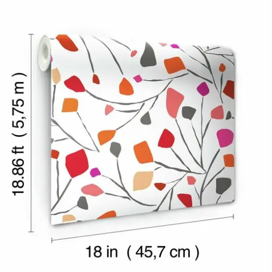 RoomMates Red Terrazzo Branch Peel & Stick Wallpaper {8}