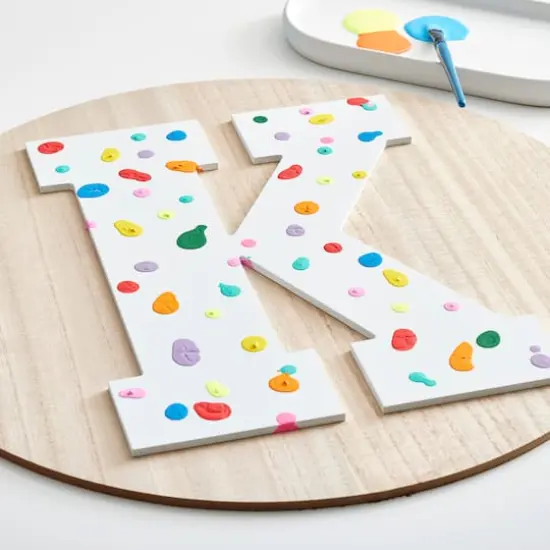 13" White MDF Uppercase Letter by Make Market&reg; K {3}