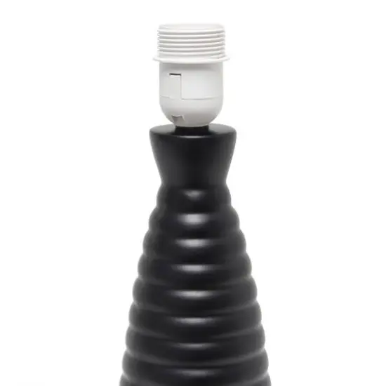Simple Designs Alsace Bottle Table Lamp Black {7}