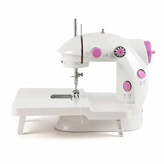 Haitral&trade; Cute Pink Flex-Speed Double-Thread Cordless Sewing Machine with Built-In Table {1}