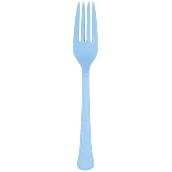 JAM Paper Premium Utensils Plastic Forks Party Pack, 48ct. Light Blue {3}