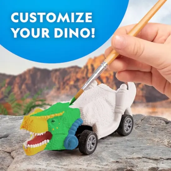 National Geographic&trade; Paint Your Own Dino Race Cars Kit {5}