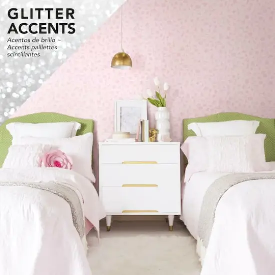 RoomMates Disney&reg; Princess Icons with Glitter Peel & Stick Wallpaper Pink {6}