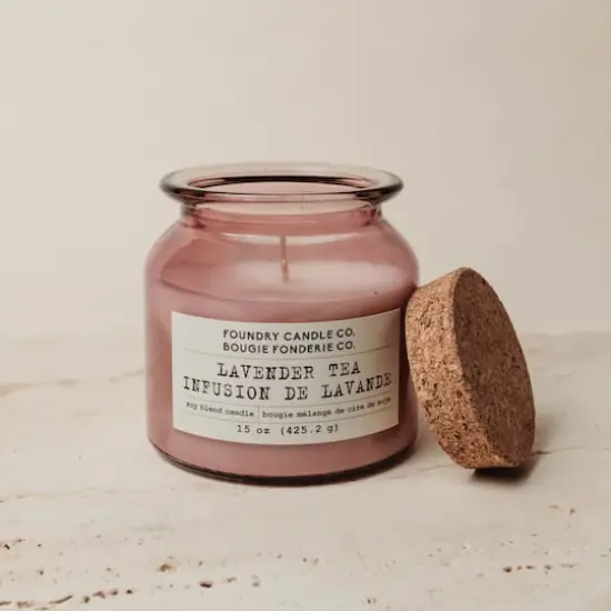 Foundry Candle Co. Soy Blend Scented Jar Candle Lavender Tea {4}