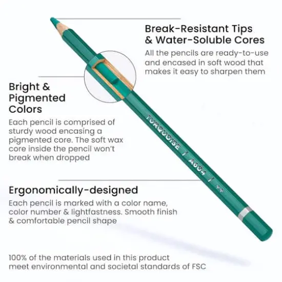 Arteza&reg; Pro Series 48 Color Watercolor Pencil Set {4}