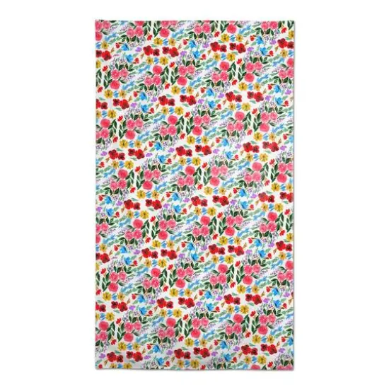 Butterfly Watercolor Florals Tablecloth {1}