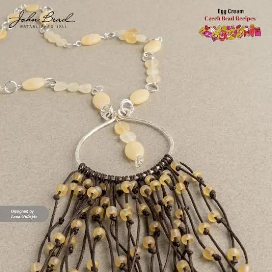 John Bead Czech Glass Recipe Box Beading Kit Egg Cream {3}