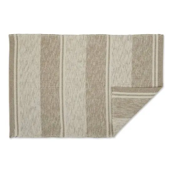 DII&reg; Shadow Stripe Variegated Recycled Yarn Rug Set, 2ft. x 3ft. Brown {6}