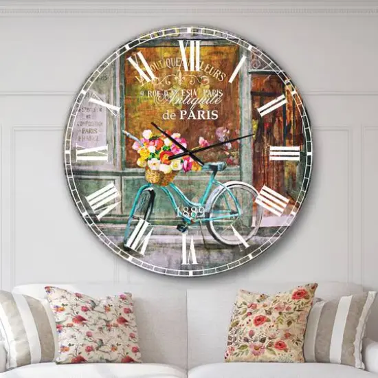 Designart Paris French Flower Shop Wall Clock {3}