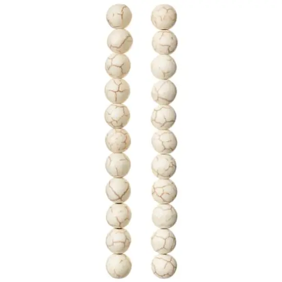 White Round Howlite Beads, 10mm by Bead Landing&trade; {3}