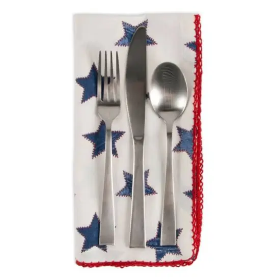 DII&reg; Antique Blue Stars with Embroidered Edge Napkins, 6ct. {4}