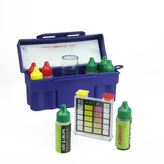 Pool Central Pool & Spa 6-Way Test Kit with Testing Block & Case {1}