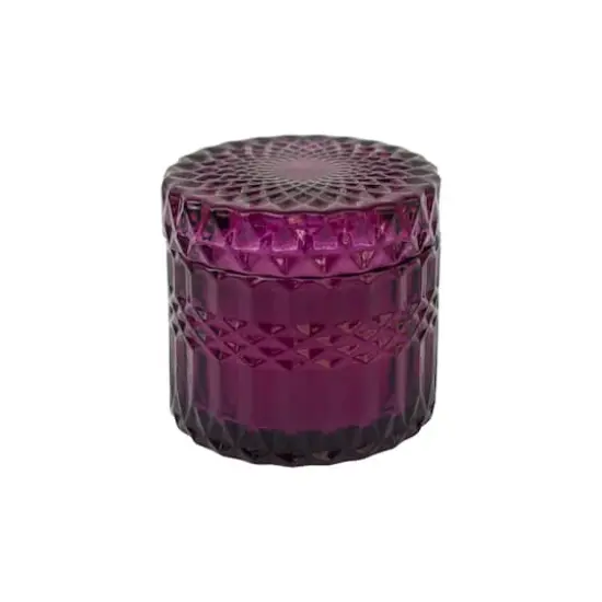 6oz. Ember Berry Scented Dark Purple Glass Candle {1}