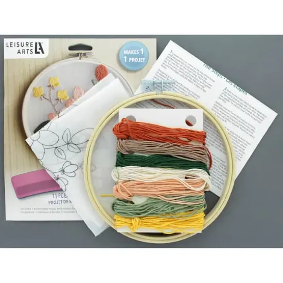 Leisure Arts&reg; 6" Magnolias Embroidery Kit {4}