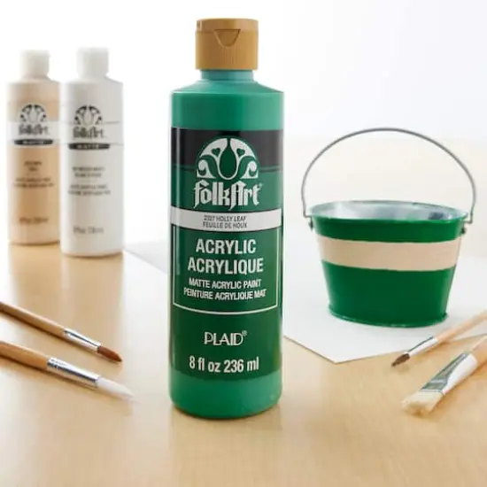 FolkArt&reg; Acrylic Paint, 8oz. Holly Leaf {3}