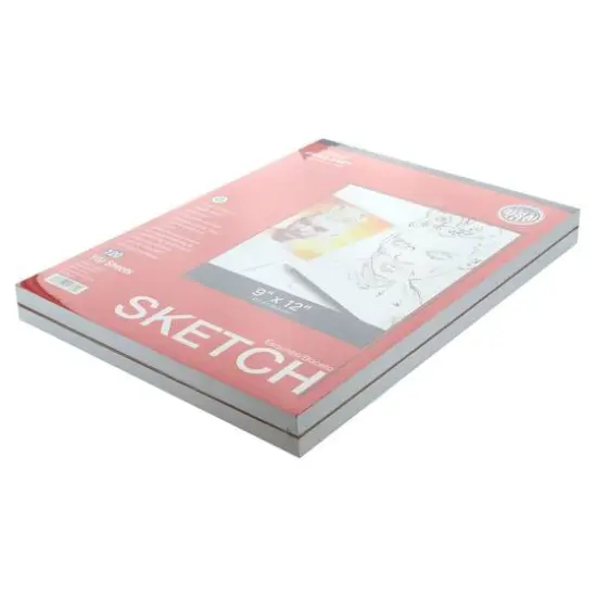 Pro Art&reg; Taped Sketch Paper Pad, 9'' x 12'', 2ct. {3}