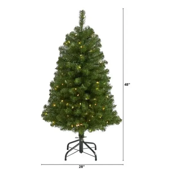 4ft. Pre-Lit Virginia Fir Artificial Christmas Tree, Clear Lights {7}