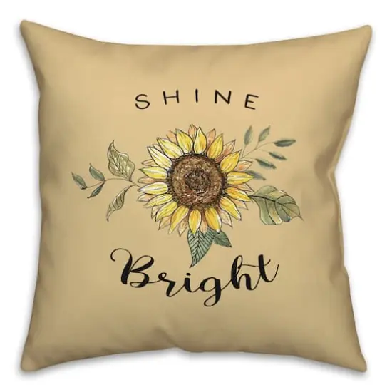 Shine Bright Sunflower 18" x 18" Throw Pillow {1}