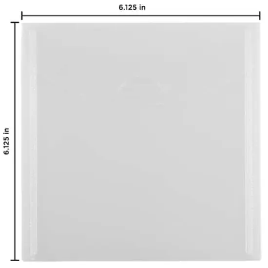 JAM Paper Clear Plastic Tuck Flap Closure 6.125" x 6.125" Square Envelopes, 12ct. {4}
