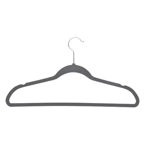 Simplify Slim Velvet Suit Hangers, 25ct. Gray {4}