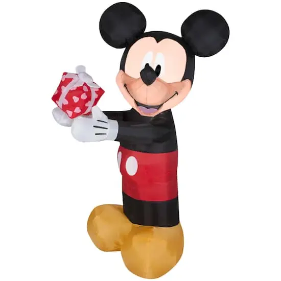 3.5ft. Airblown&reg; Inflatable Valentine's Day Mickey Mouse with Present {1}