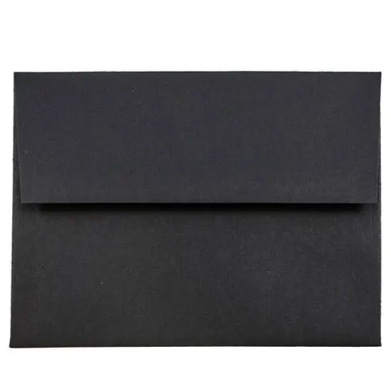 JAM Paper 4.375" x 5.75" Premium Invitation Envelopes, 50ct. Black Linen {1}