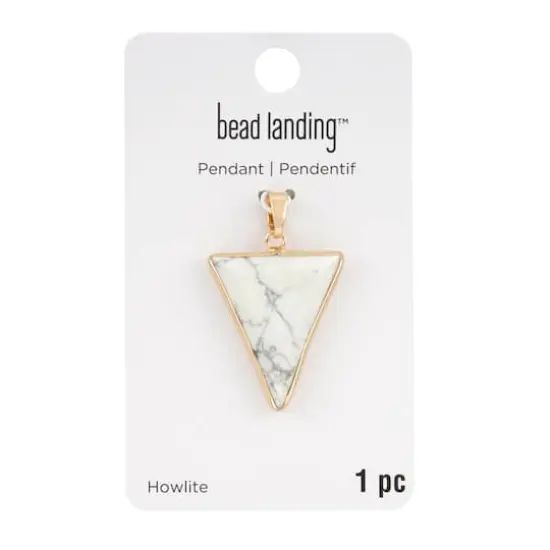 White Howlite Triangle Pendant by Bead Landing&trade; {4}
