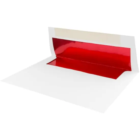 JAM Paper A8 Foil Lined Invitation Envelopes, 50ct. White with Red Foil {5}