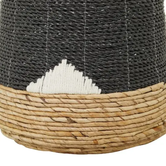 CosmoLiving by Cosmopolitan Black Banana Leaf Bohemian Storage Basket Set {5}