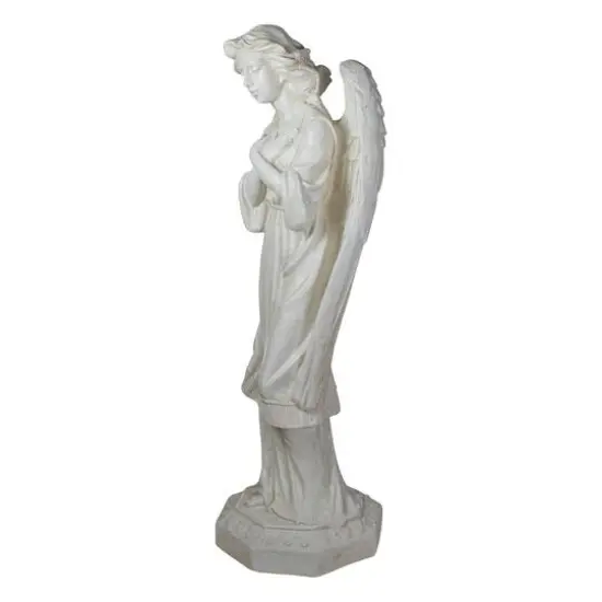 30" Ivory Angel with Arms Folded Outdoor Garden Statue {6}