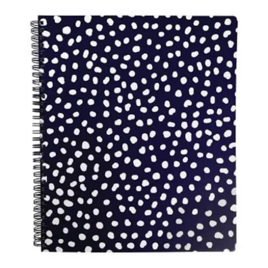 Steel Mill & Co.&reg; Navy & White Dots Large Notebook {1}