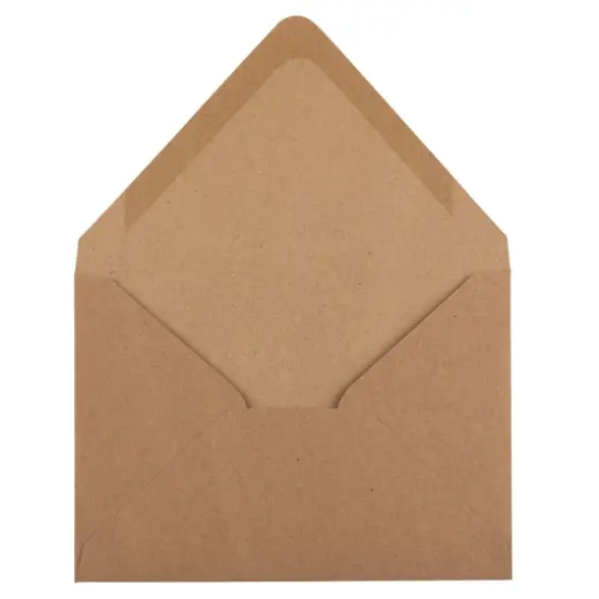 JAM Paper 4.75" x 6.5" Brown Kraft Recycled V-Flap Invitation Envelopes, 100ct. {3}