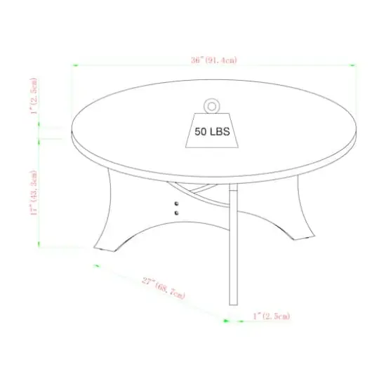 36" Faux White Marble & Graphite Mid Century 3-Leg Round Coffee Table {7}