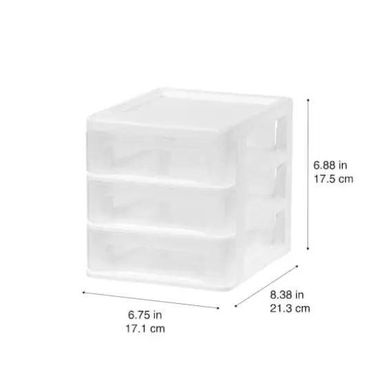 IRIS 7" Clear Tabletop Storage Drawers {4}