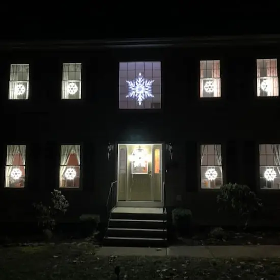 47" LED Twinkling Cool White Snowflake Christmas Outdoor Decoration {7}