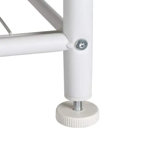 Honey Can Do White & Walnut Entryway Hall Tree with Bench & Shoe Storage {8}