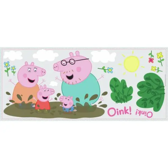 RoomMates Peppa Pig&trade; Family Muddy Puddles Peel & Stick Giant Wall Decals {1}