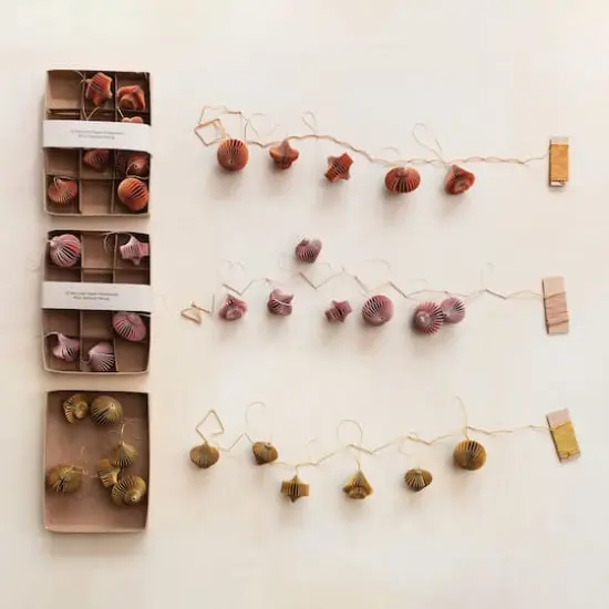 Hello Honey&reg; Paper Honeycomb Ornaments with String DIY Garland Rust {3}